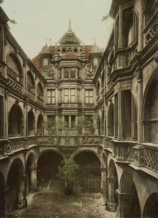Framed Print : The Pellerhof, Mayersches Pellerhaus, in Nuremberg, Bavaria, c. 1890, Germany, Historic, digitally restored reproduction from a 19th century original Framed Print : The Pellerhof, Mayersches Pellerhaus, in Nuremberg, Bavaria, c. 1890, Germany, Historic, digitally restored reproduction from a 19th century original
