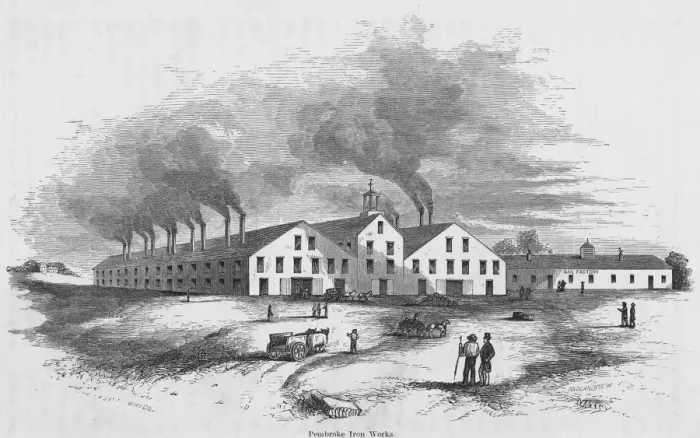Framed Print : Pembroke Iron Works Framed Print : Pembroke Iron Works