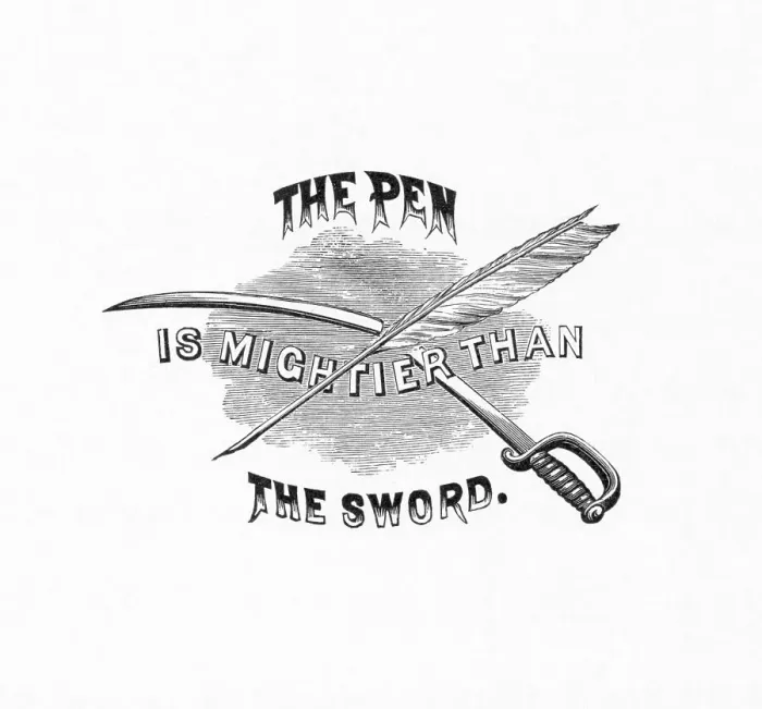 Framed Print : The Pen Is Mightier Than The Sword Framed Print : The Pen Is Mightier Than The Sword