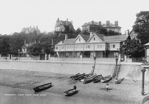 Penarth. View from the pier at Penarth, Glamorganshire, Wales, circa 1910