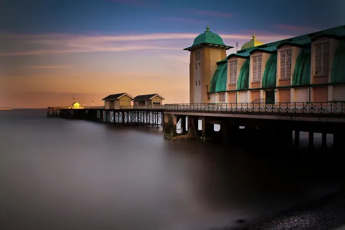 Framed Print : Penarth Pier Dusk View Framed Print : Penarth Pier Dusk View