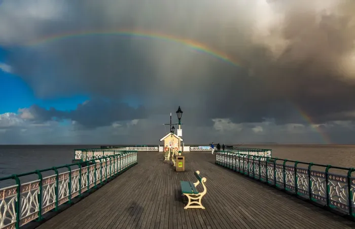 Framed Print : Penarth Pier Rainbow Framed Print : Penarth Pier Rainbow