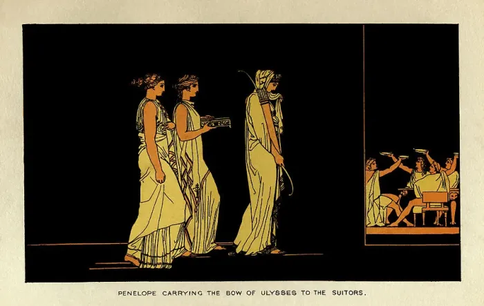 Framed Print : Penelope carrying the bow of Ulysses to the suitors Framed Print : Penelope carrying the bow of Ulysses to the suitors