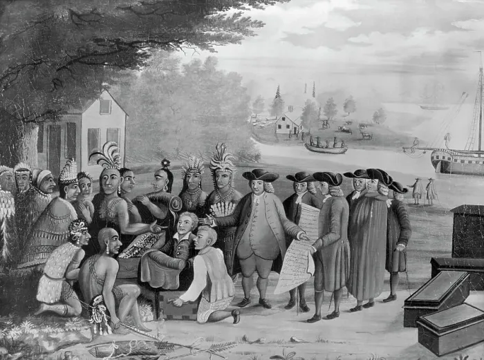 Framed Print : Penn's Treaty with the Indians by Edward Hicks Framed Print : Penn's Treaty with the Indians by Edward Hicks