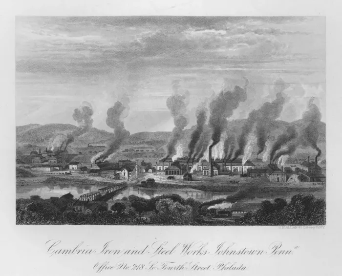 Framed Print : Pennsylvania Iron Works