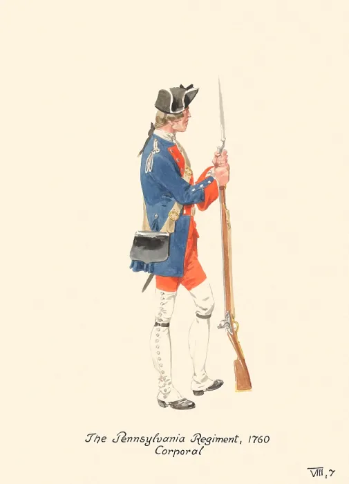 Framed Print : Pennsylvania Regiment Corporal
