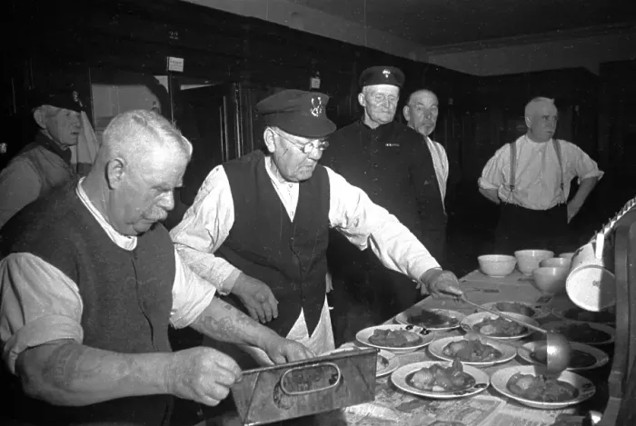 Framed Print : Pensioners Dinner