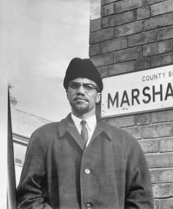 Framed Print : Pensive African American Activist Malcolm X While in England Framed Print : Pensive African American Activist Malcolm X While in England