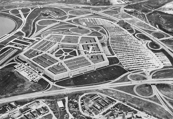 Framed Print : Pentagon and Surrounding Highways Framed Print : Pentagon and Surrounding Highways