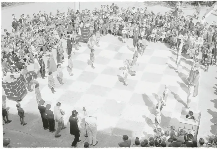 Framed Print : People Acting as Chess Pieces Framed Print : People Acting as Chess Pieces