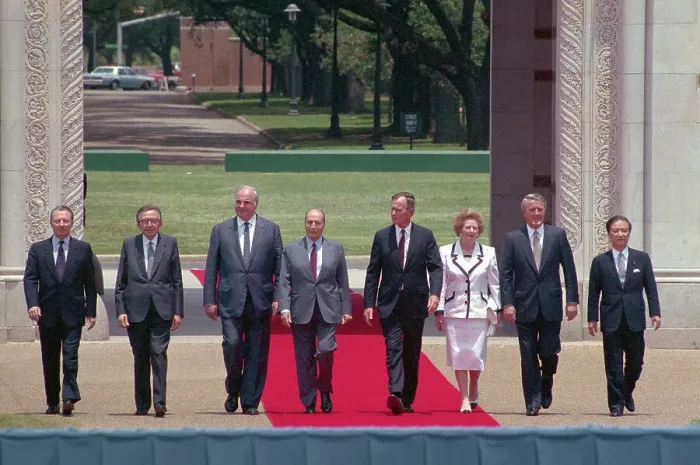 Framed Print : People Attending Opening of Economic Summit