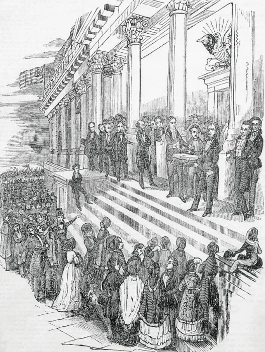 Framed Print : People Attending William Henry Harrison's Inauguration Framed Print : People Attending William Henry Harrison's Inauguration