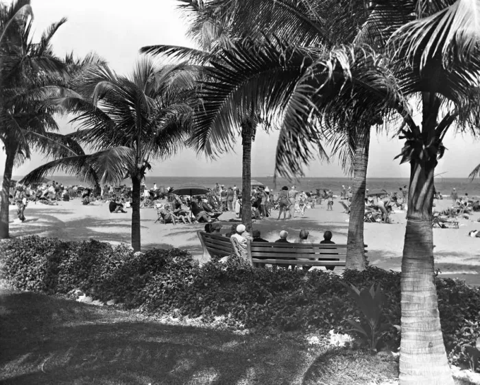 Framed Print : People on a Beach