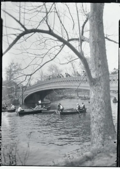 Framed Print : People Boating in Central Park Framed Print : People Boating in Central Park