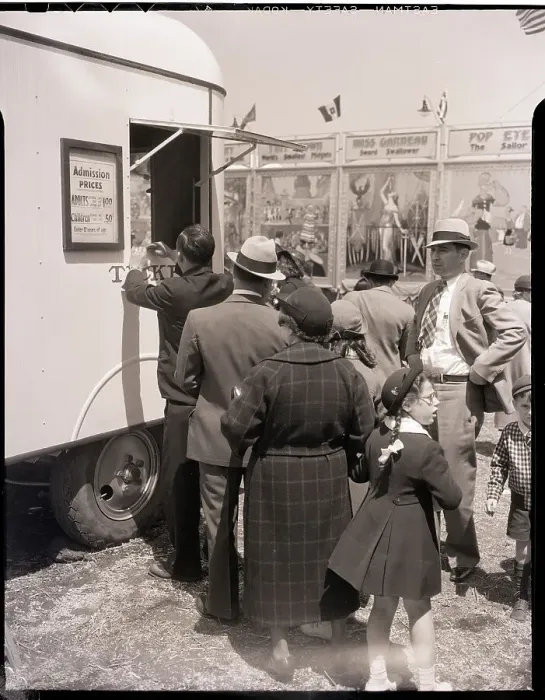 Framed Print : People Buying Circus Tickets Framed Print : People Buying Circus Tickets