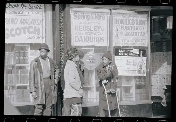 Framed Print : People Chatting Outside of a Store Framed Print : People Chatting Outside of a Store