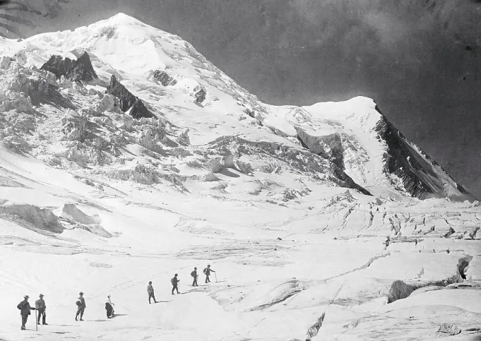 Framed Print : People Climbing Mount Blanc Framed Print : People Climbing Mount Blanc