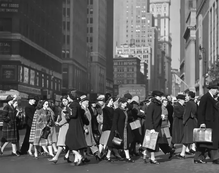 Framed Print : People crossing a busy street Framed Print : People crossing a busy street