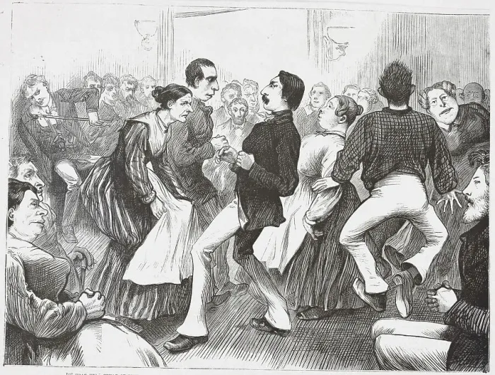 Framed Print : People Dancing at Insane Asylum Framed Print : People Dancing at Insane Asylum