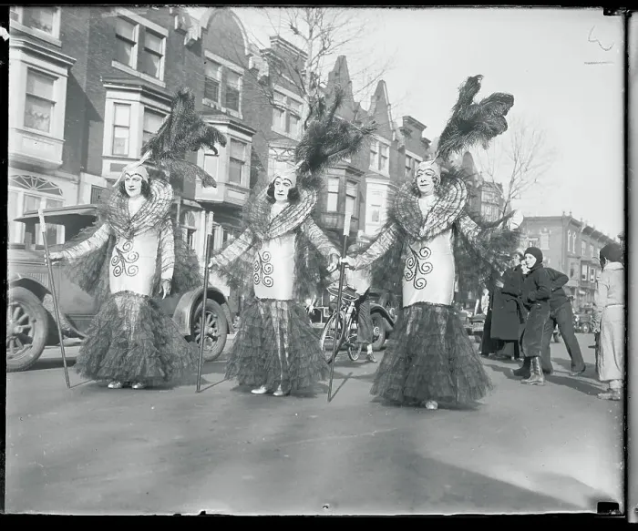 Framed Print : People Dressed in Costume for the Mummers Parade Framed Print : People Dressed in Costume for the Mummers Parade