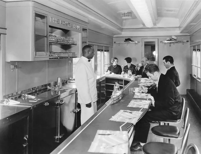 Framed Print : People Eating In Dining Car Framed Print : People Eating In Dining Car