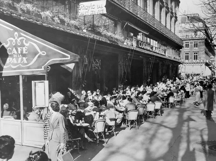 Framed Print : People Eating at Sidewalk Cafe Framed Print : People Eating at Sidewalk Cafe