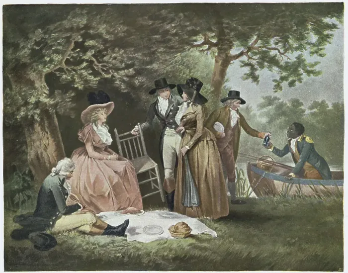 Framed Print : People Enjoying Picnic Framed Print : People Enjoying Picnic