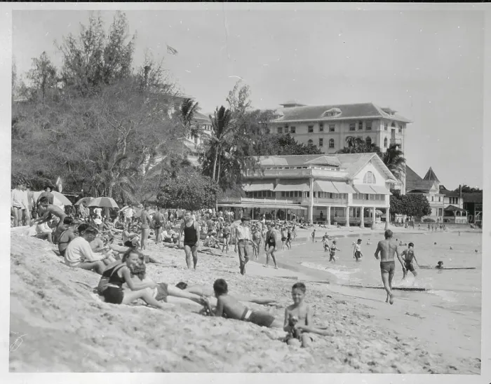 Framed Print : People Enjoying Waikiki Beach Framed Print : People Enjoying Waikiki Beach