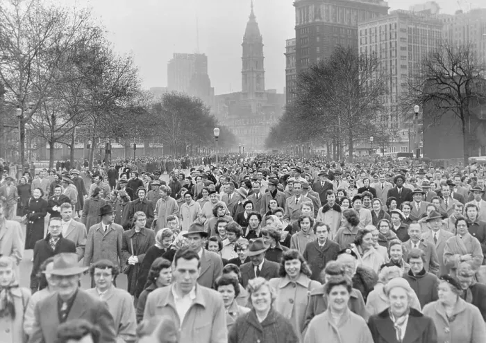 Framed Print : People Evacuating Work Places Framed Print : People Evacuating Work Places
