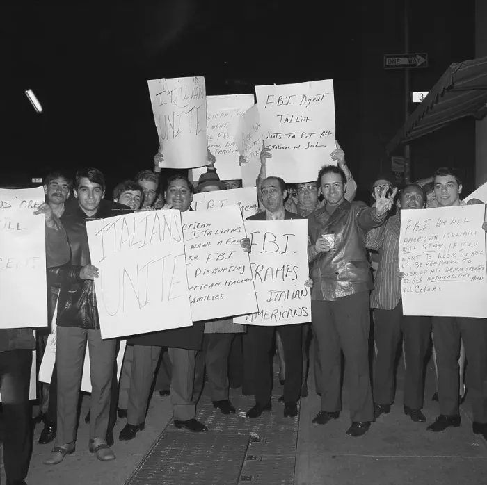 Framed Print : People Holding Signs During a Protest Framed Print : People Holding Signs During a Protest