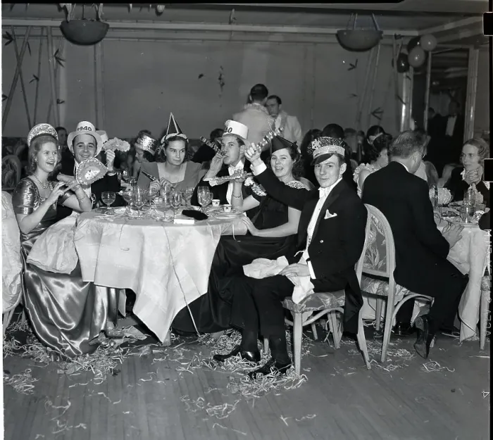 Framed Print : People in Hotel Celebrate New Year Framed Print : People in Hotel Celebrate New Year