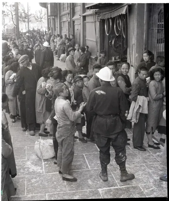 Framed Print : People On Line For Rice Framed Print : People On Line For Rice