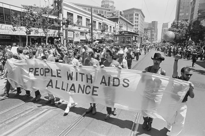 Framed Print : People Marching in Gay Pride Parade