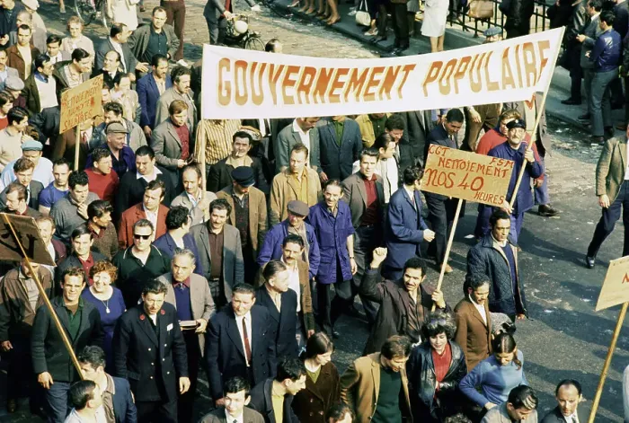 Framed Print : People Marching in Rally Framed Print : People Marching in Rally