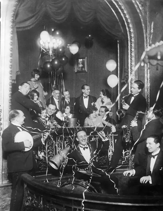 Framed Print : People Party in Viennese Cabaret