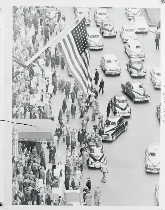Framed Print : People Picketing at the Waldorf Astoria Framed Print : People Picketing at the Waldorf Astoria
