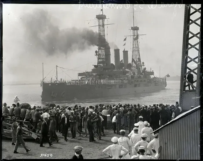 Framed Print : People on Pier Watch Ship Sailing Away Framed Print : People on Pier Watch Ship Sailing Away