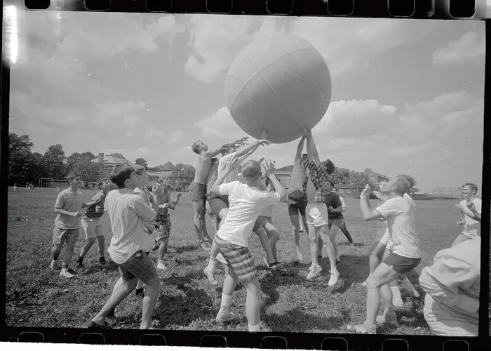 Framed Print : People Playing Push Ball Framed Print : People Playing Push Ball