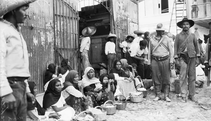 Framed Print : People in Plaza