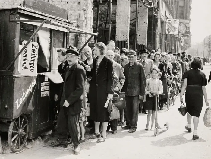 Framed Print : People Queueing For Newspapers