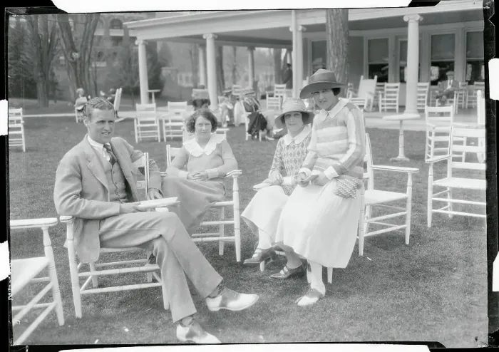 Framed Print : People Relaxing in Their Chairs Framed Print : People Relaxing in Their Chairs