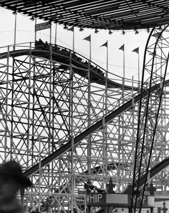 Framed Print : People on roller coaster Framed Print : People on roller coaster
