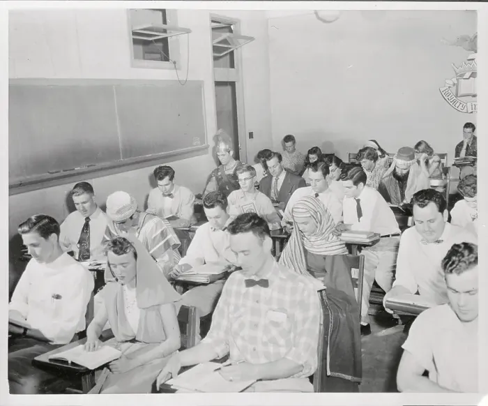 Framed Print : People Sitting in a Classroom Framed Print : People Sitting in a Classroom