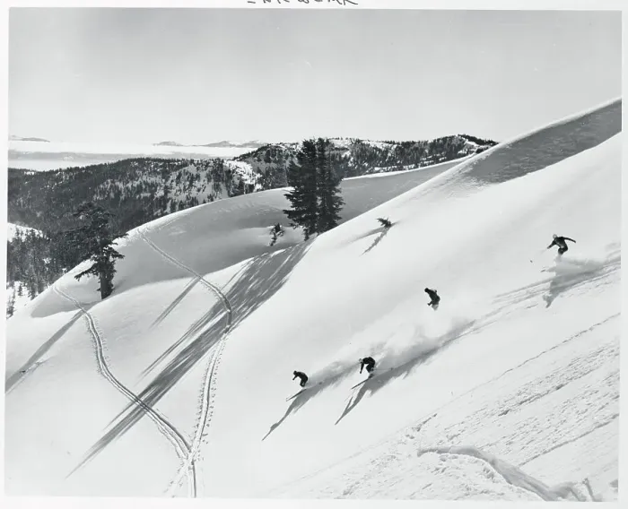 Framed Print : People Skiing Framed Print : People Skiing