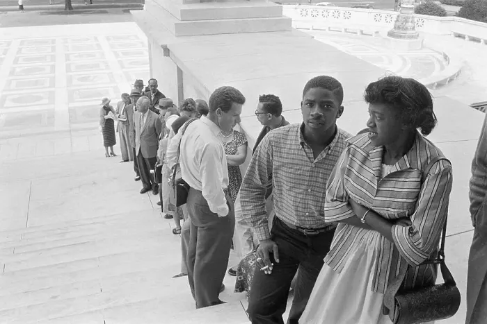 Framed Print : People Standing on Steps of Supreme Court Building