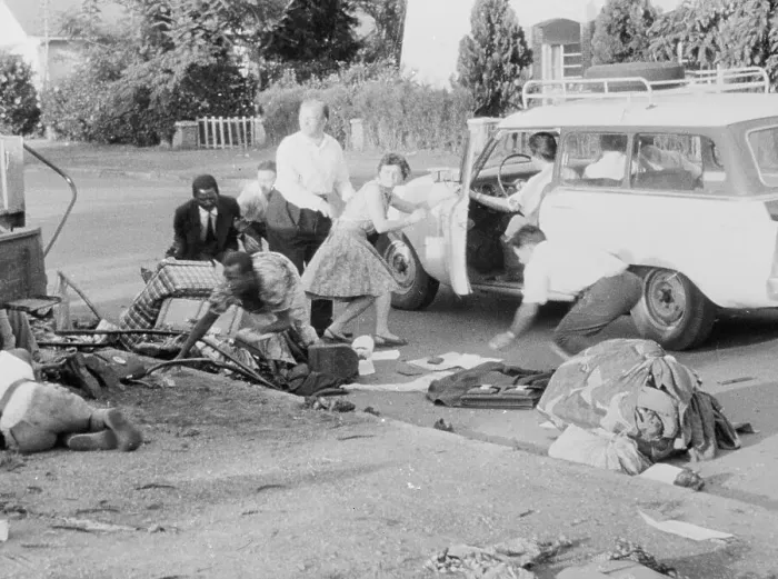 Framed Print : People Taking Cover From Gunfire Framed Print : People Taking Cover From Gunfire