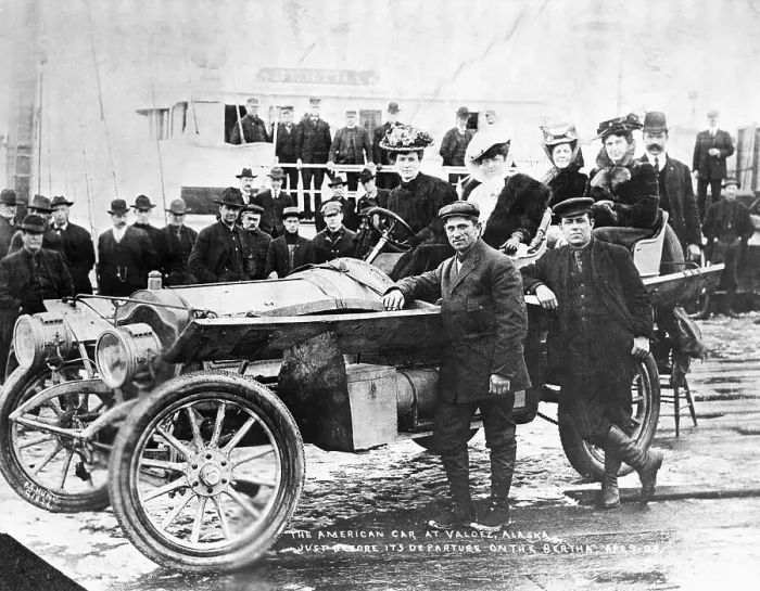 Framed Print : People Around Thomas Flyer American Car Framed Print : People Around Thomas Flyer American Car