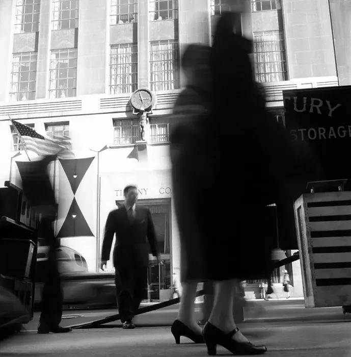 Framed Print : People In Front of Tiffany & Co. in 1957 Framed Print : People In Front of Tiffany & Co. in 1957