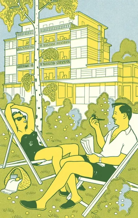 Framed Print : Two People at a Vacation Resort Framed Print : Two People at a Vacation Resort