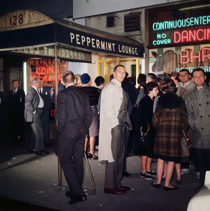 Framed Print : People Waiting on Line to Enter Peppermint Lounge Framed Print : People Waiting on Line to Enter Peppermint Lounge
